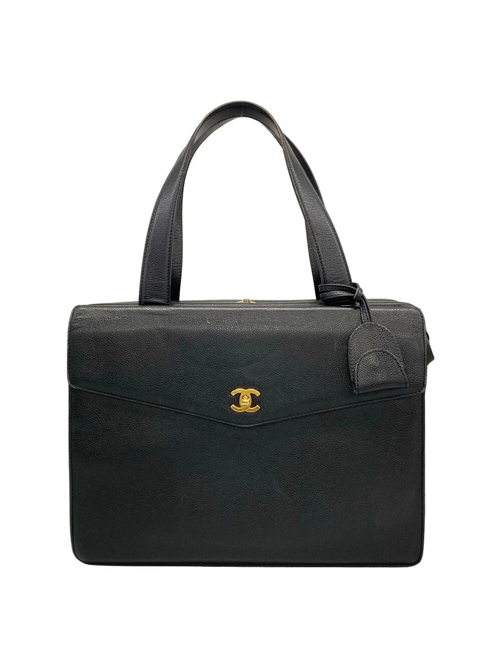 Chanel Black Calfskin Business Bag Gold #283915C19B